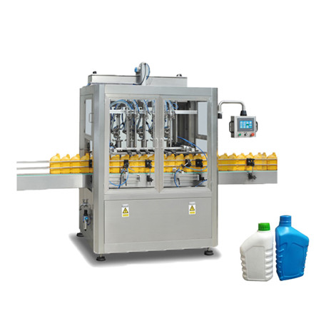 Machine de remplissage linéaire d'huile de remplissage de piston de bouteille en verre automatique de 6 têtes 